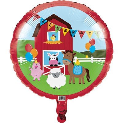 45cm Farmhouse Animals Fun Foil Balloon