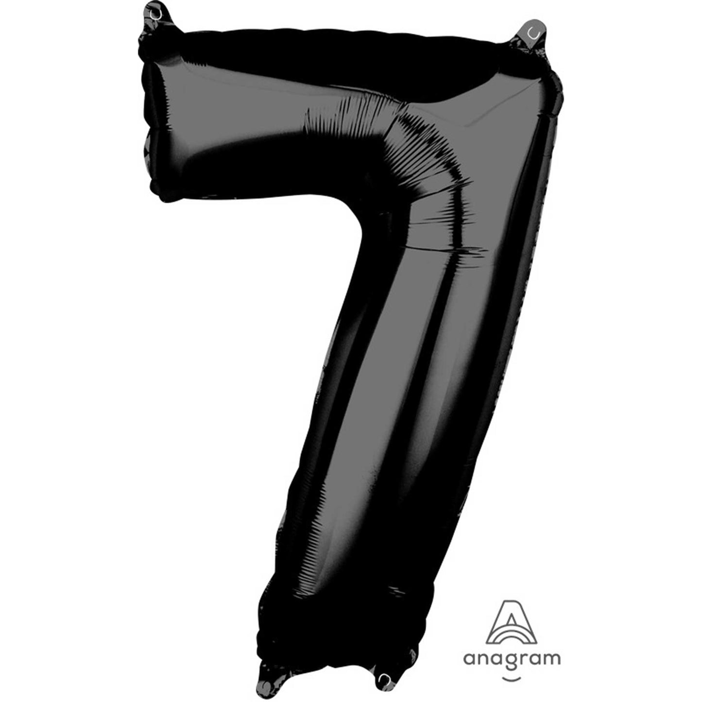 Mid-Size Shape Black Numeral 7.