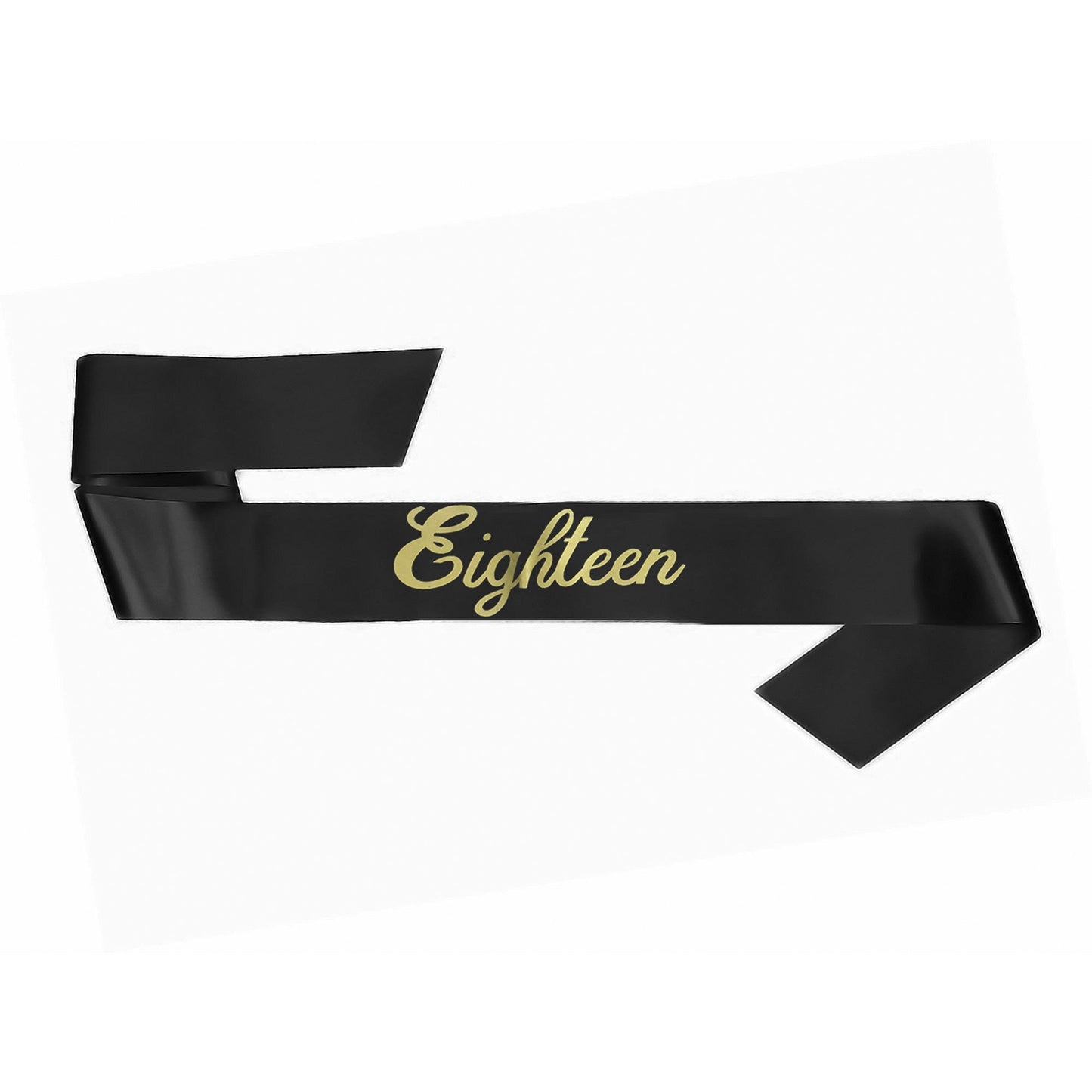 18th Birthday Sash - Black Eighteen