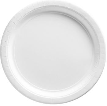 Paper Plates 17cm Round 20CT - Frosty White