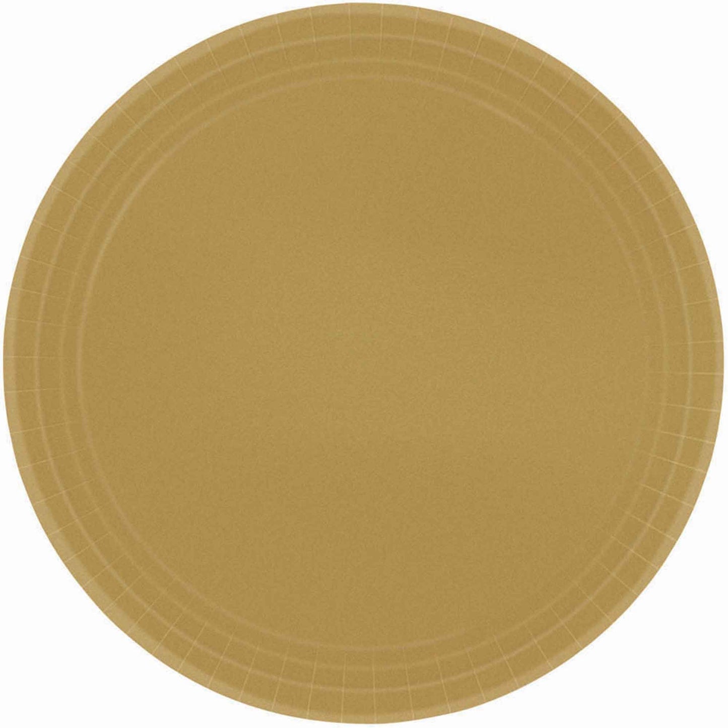 Paper Plates 17cm Round 20CT - Gold