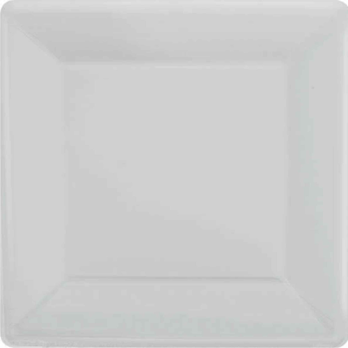 Paper Plates 17cm Square 20CT-Silver