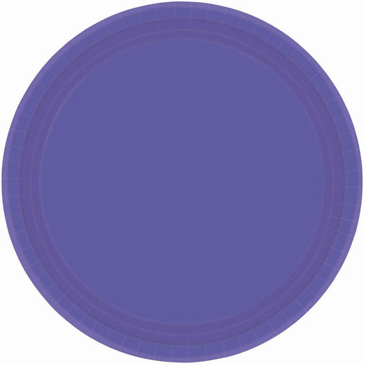 Paper Plates 26cm Round 20CT - New Purple