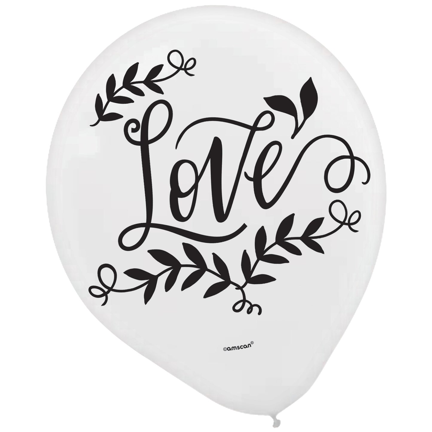 Love and Leaves 30cm Latex Balloons Assorted Colours