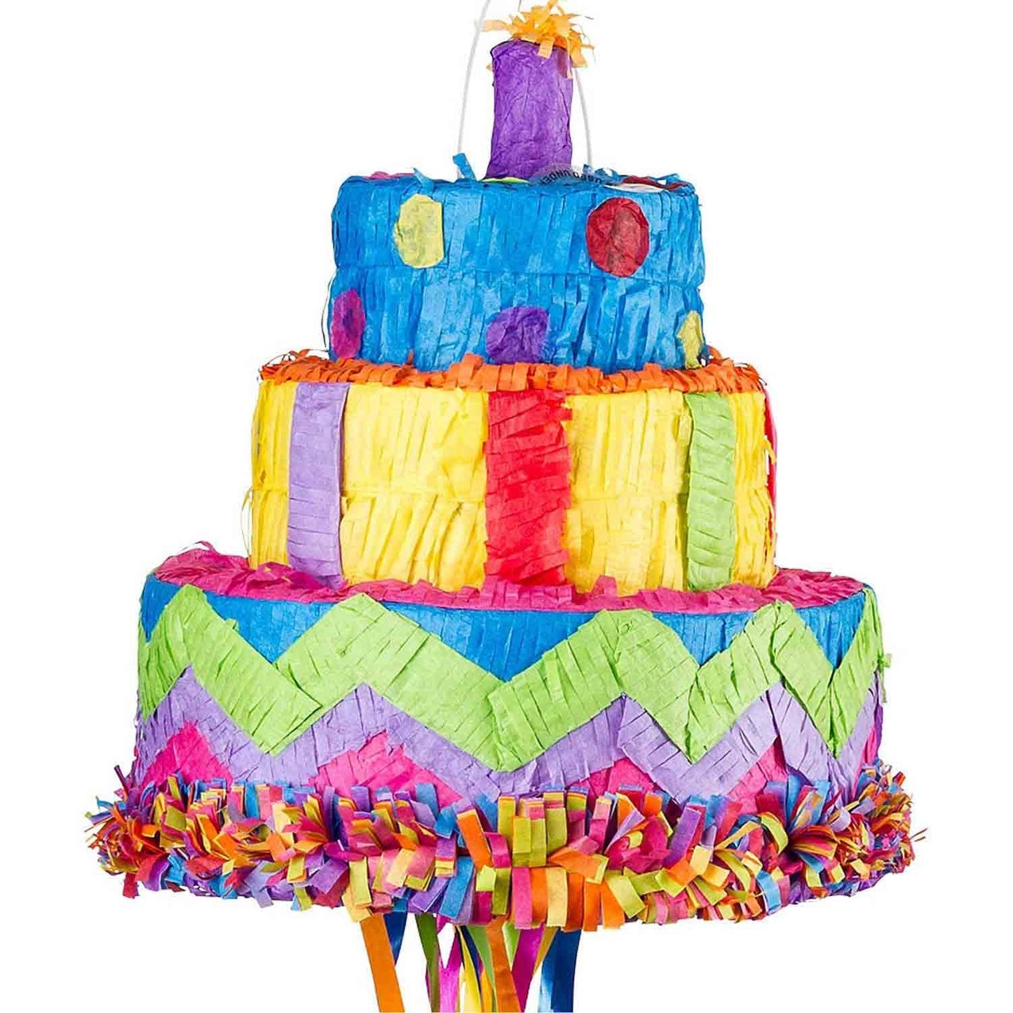 Birthday Cake 3D Shape Pull String Pinata