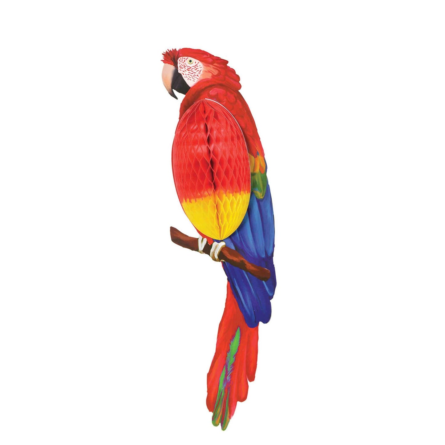 Summer Luau Parrot Honeycomb Decoration