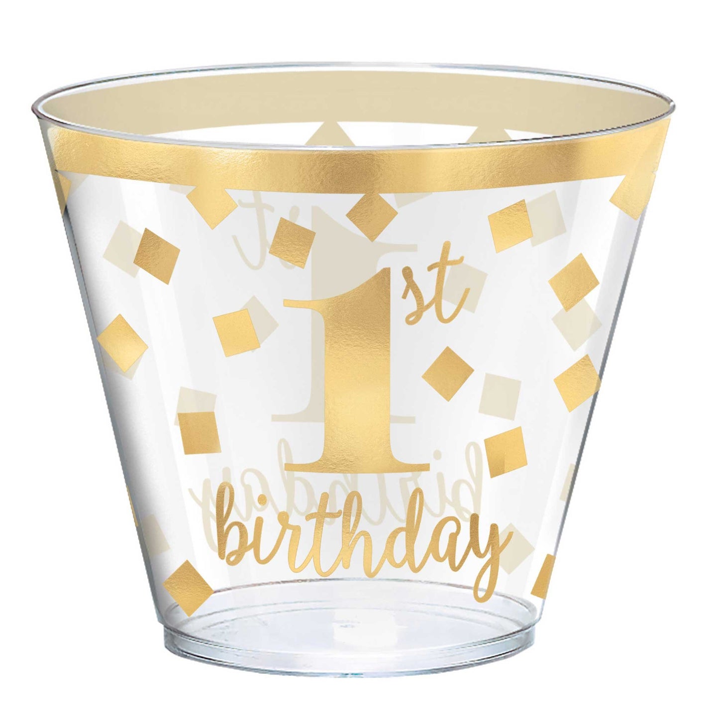 1st Birthday Hot-Stamped 9oz/266ml Tumblers (Pack of 30)