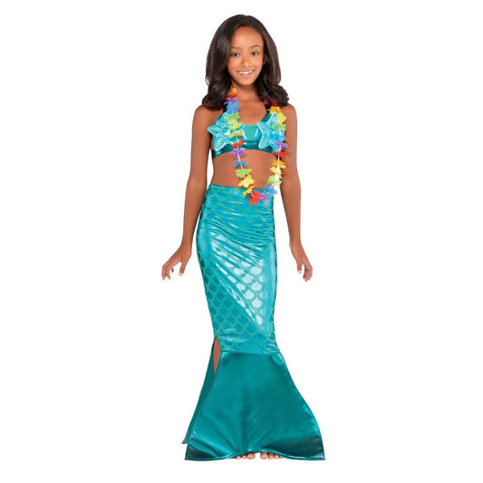 Mermaid Teal Costume Kit Girl Medium 8-10 Years