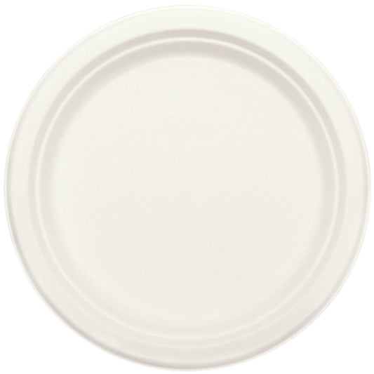 Eco Party Sugar Cane 10"/25cm White Round Plates