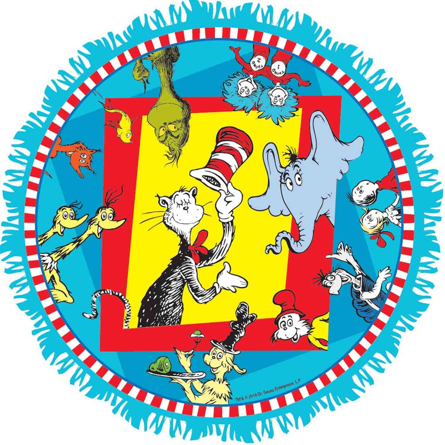 Dr. Seuss Expandable Pull String Drum Pinata