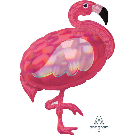 SuperShape Holographic Iridescent Pink Flamingo