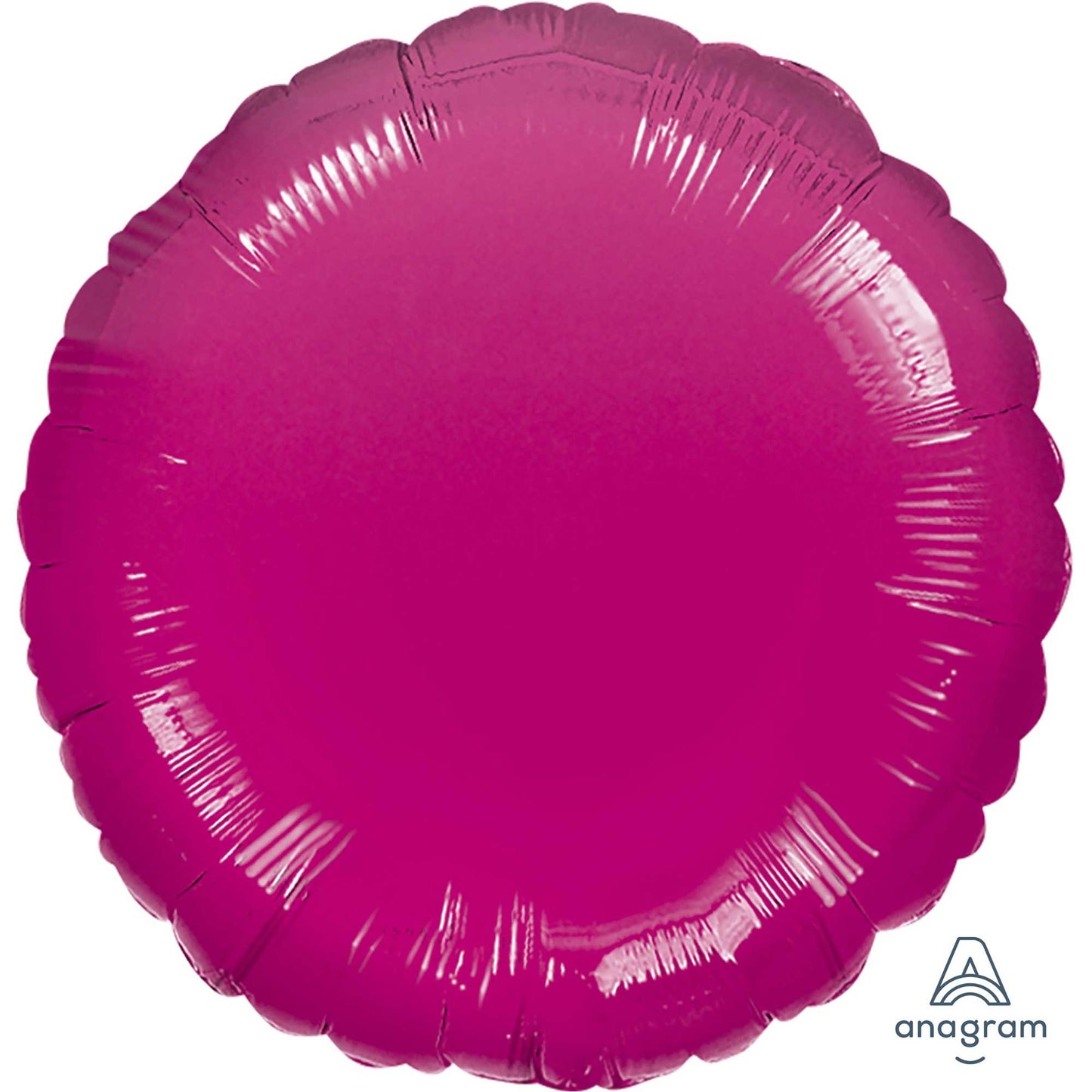 45cm Standard Circle Metallic Fuchsia Pink Balloon