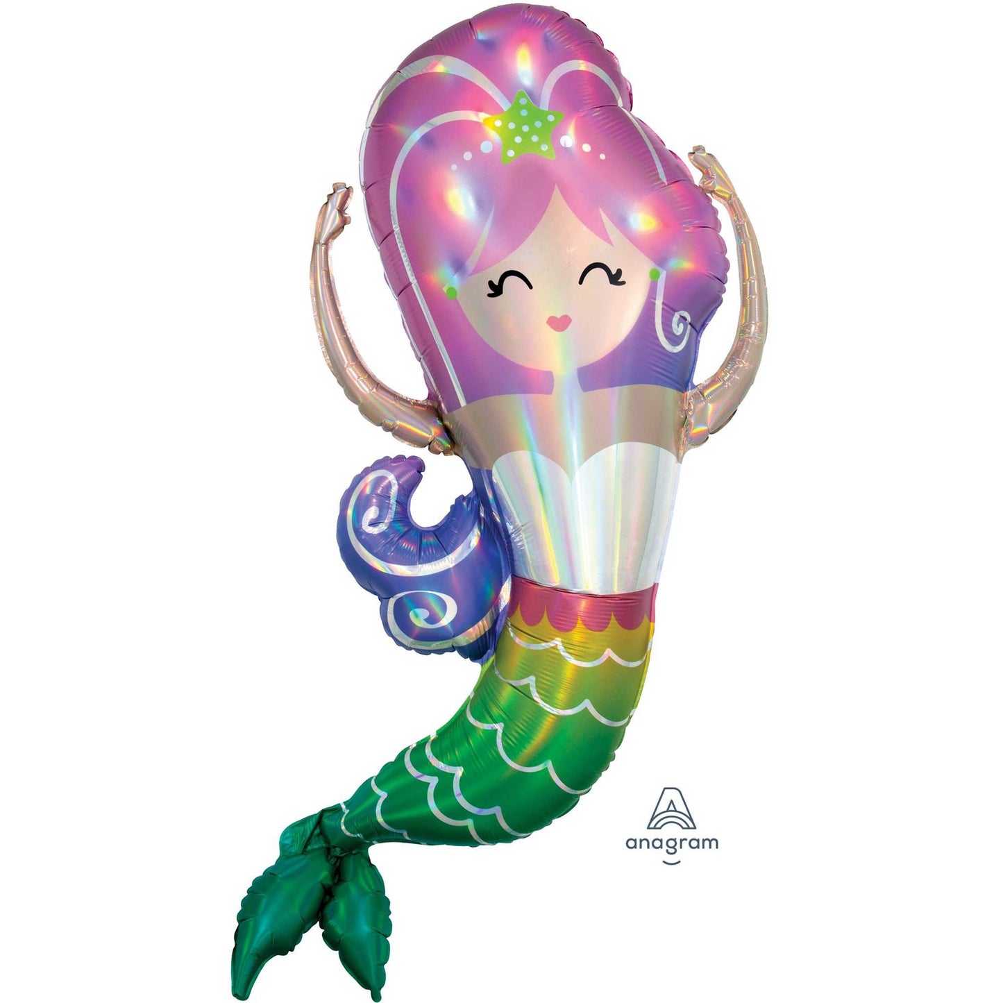 SuperShape Holographic Iridescent Mermaid