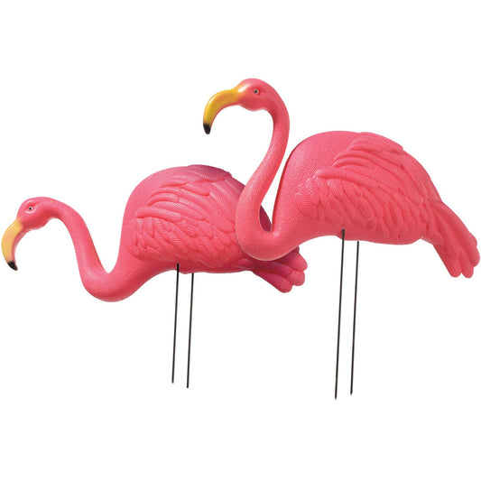 Summer Luau Flamingos Yard Stakes