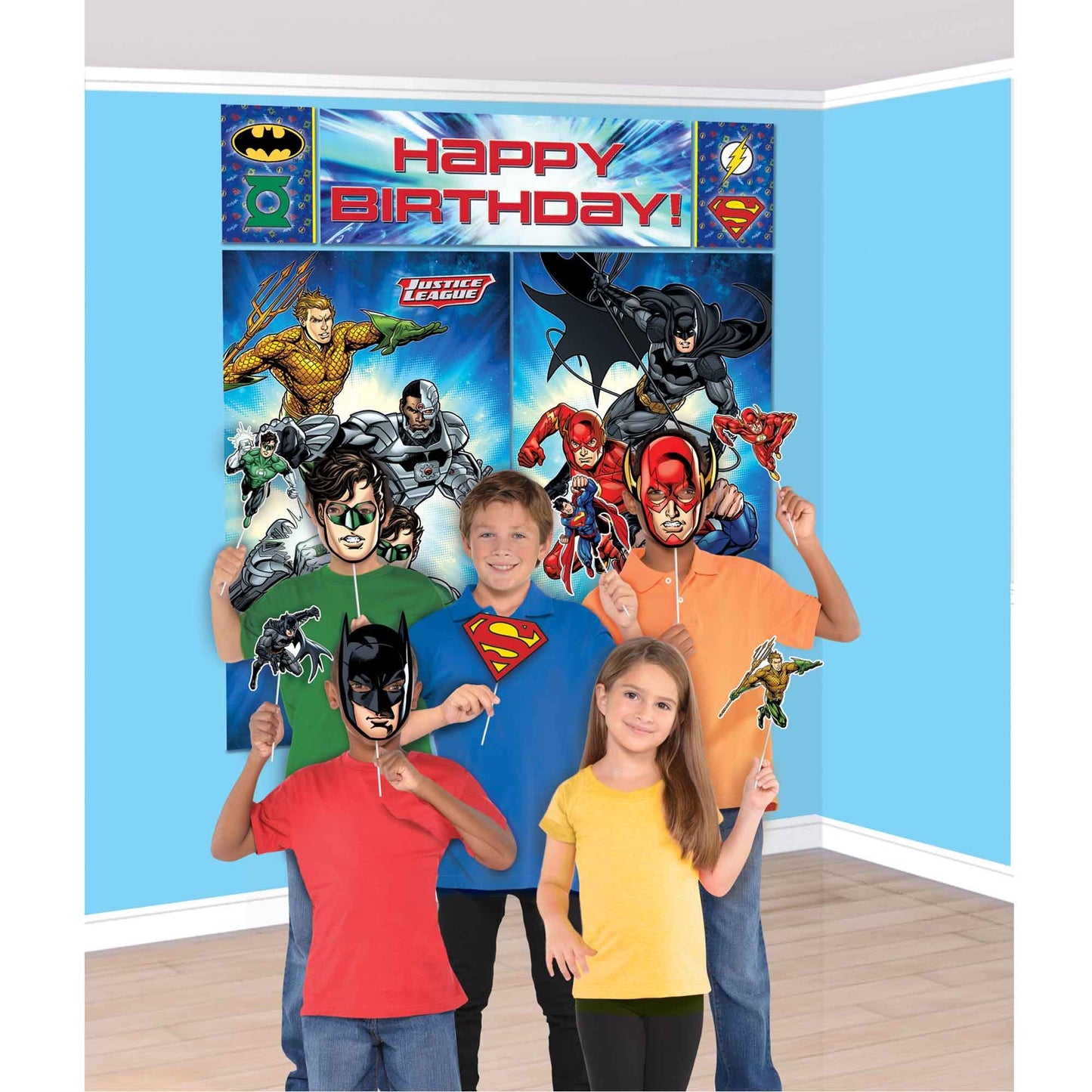 Justice League Happy Birthday Scene Setter & Props