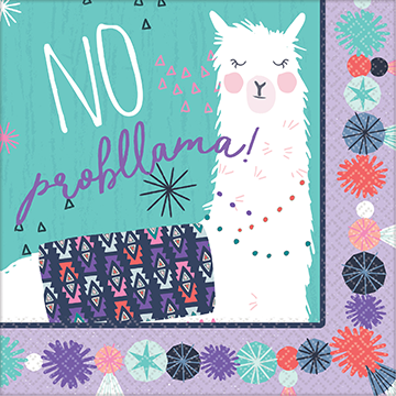 Llama Fun Lunch Napkins