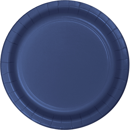 Navy Blue Dinner Plates Paper 23cm