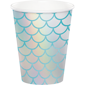 Mermaid Shine Iridescent Cups Paper 266ml