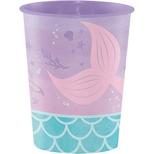 Mermaid Shine Iridescent Keepsake Souvenir Favor Cup Plastic 473ml