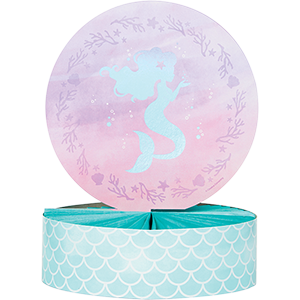 Mermaid Shine Iridescent Centrepiece Honeycomb 30cm x 23cm