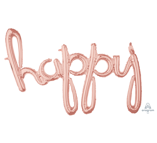 CI: Script Phrase happy Rose Gold