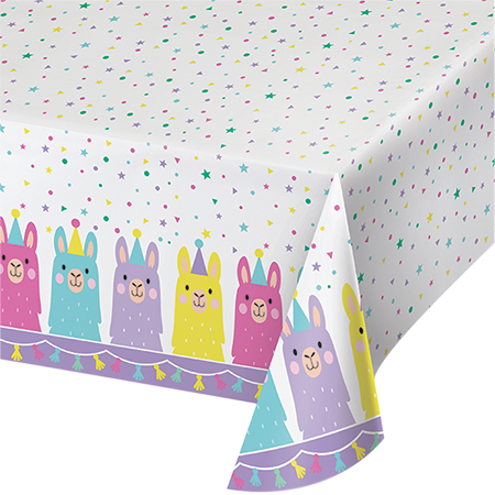 Llama Party Tablecover Plastic All Over Print 137cm x 259cm