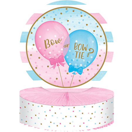 Gender Reveal Balloons Centrepiece Honeycomb 30cm x 23cm