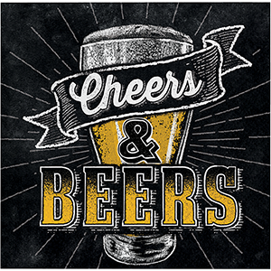 Cheers & Beers Beverage Napkins