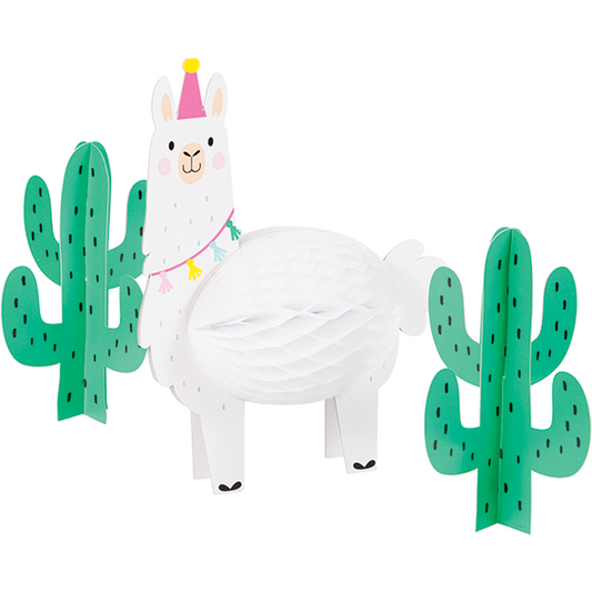 Llama Party Centrepiece Honeycomb 3D 25cm