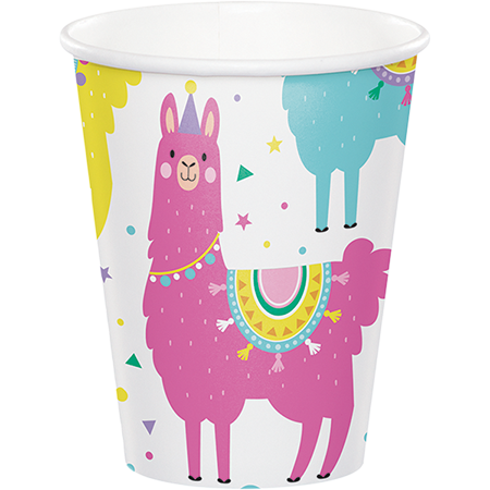 Llama Party Cups Paper 266ml