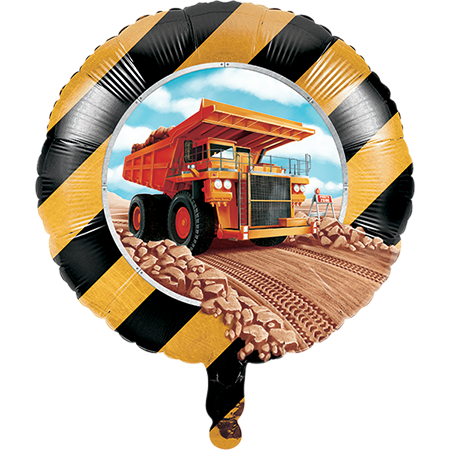 45cm Big Dig Construction Foil Balloon