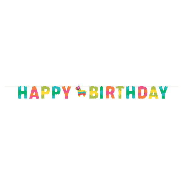 Fiesta Fun Happy Birthday String Banner 15cm x 2.44m