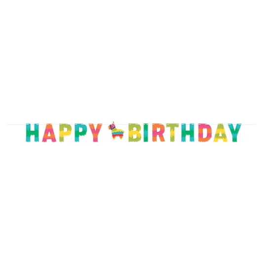 Fiesta Fun Happy Birthday String Banner 15cm x 2.44m