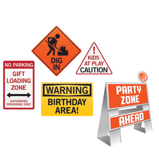 Big Dig Construction Decorating Kit Easel & Wall Signs