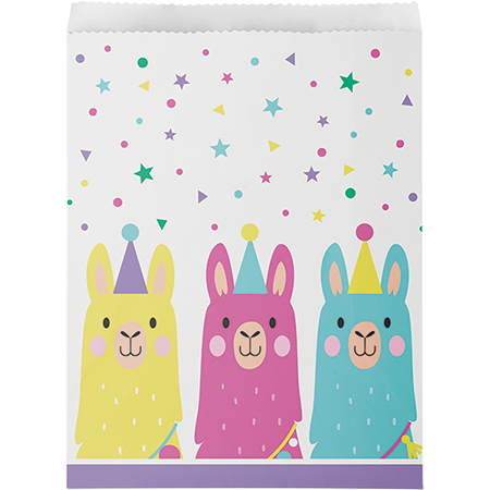 Llama Party Paper Treat Bags 22cm x 16cm