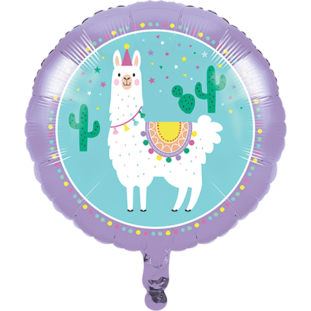 45cm Llama Party Foil Balloon