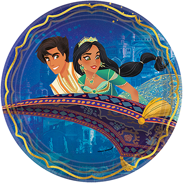 Aladdin 23cm Round Metallic Paper Plates (Pack of 8)