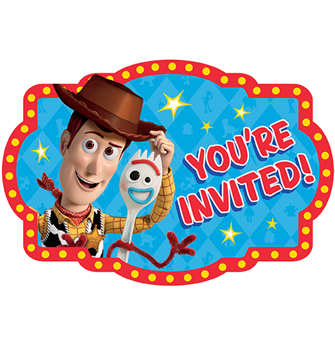 Toy Story 4 Postcard Invitations