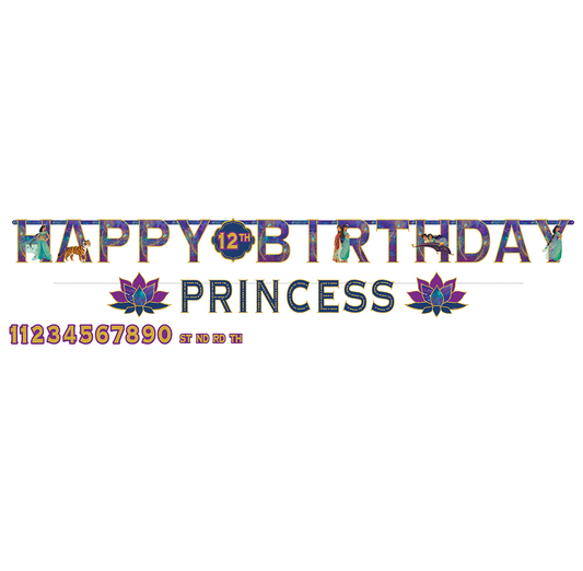 Aladdin Jumbo Add An Age Letter Banner Happy Birthday