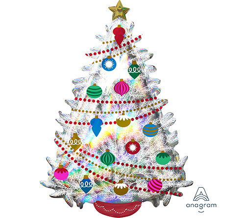 SuperShape Holographic Iridescent Christmas Tree