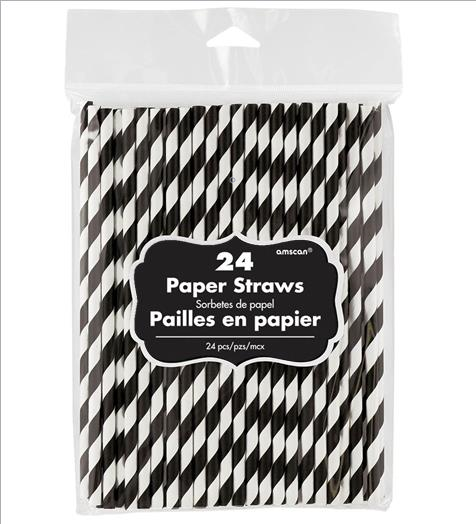 Paper Straws Jet Black