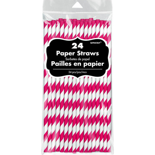 Paper Straws Apple Red