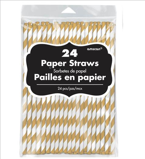 Paper Straws Gold