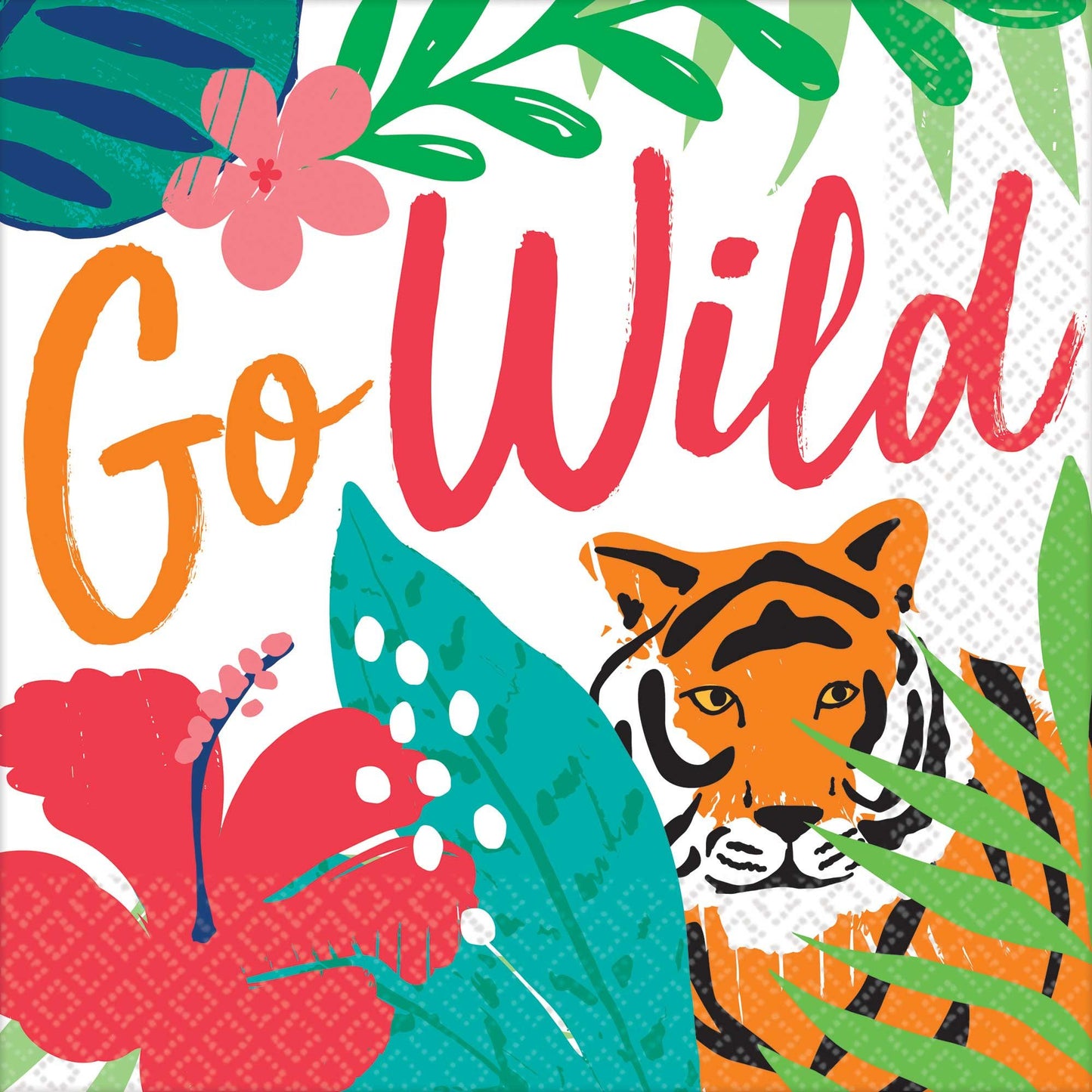 Tropical Jungle Go Wild Beverage Napkins