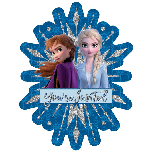 Frozen 2 Jumbo Deluxe Invitations Glittered