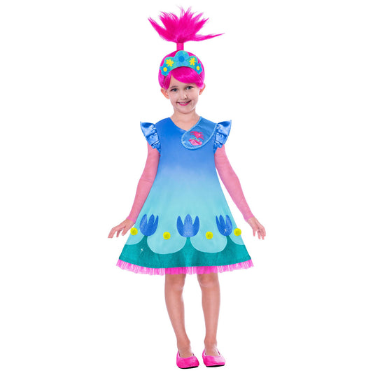 Trolls 2 Poppy Costume 6-8 years & Wig