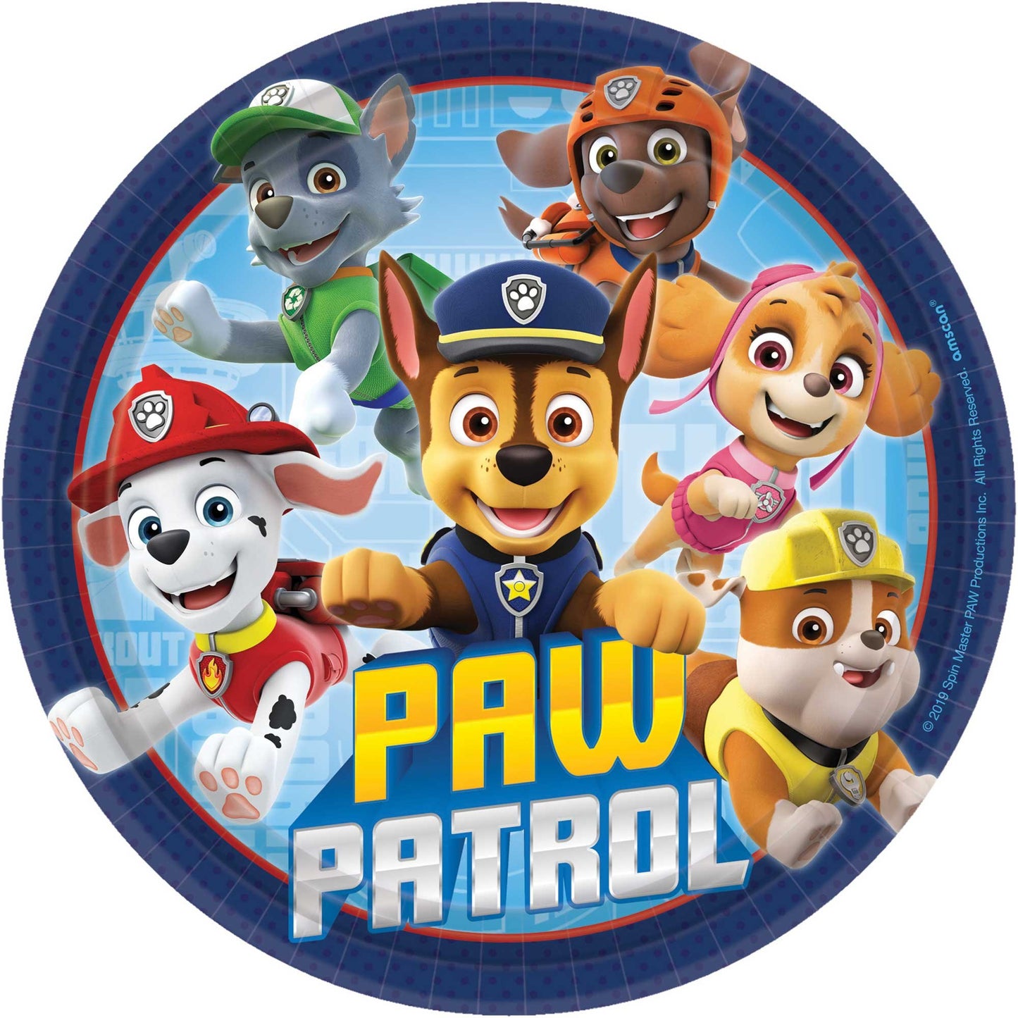 Paw Patrol Adventures 17cm Round Paper Plates (Pack of 8)