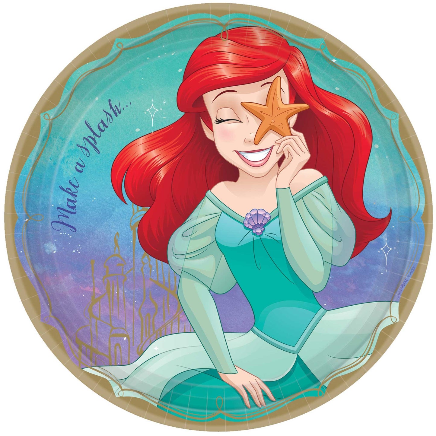 Disney Princess Once Upon A Time 23cm Paper Plates Ariel