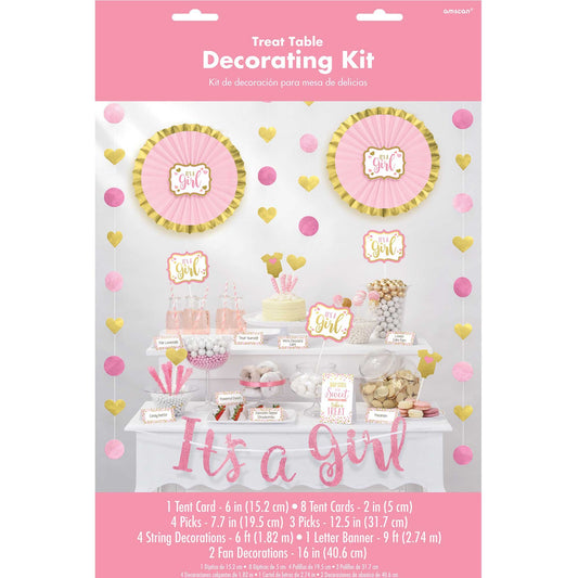 Baby Shower Pink Buffet Decorating Kit