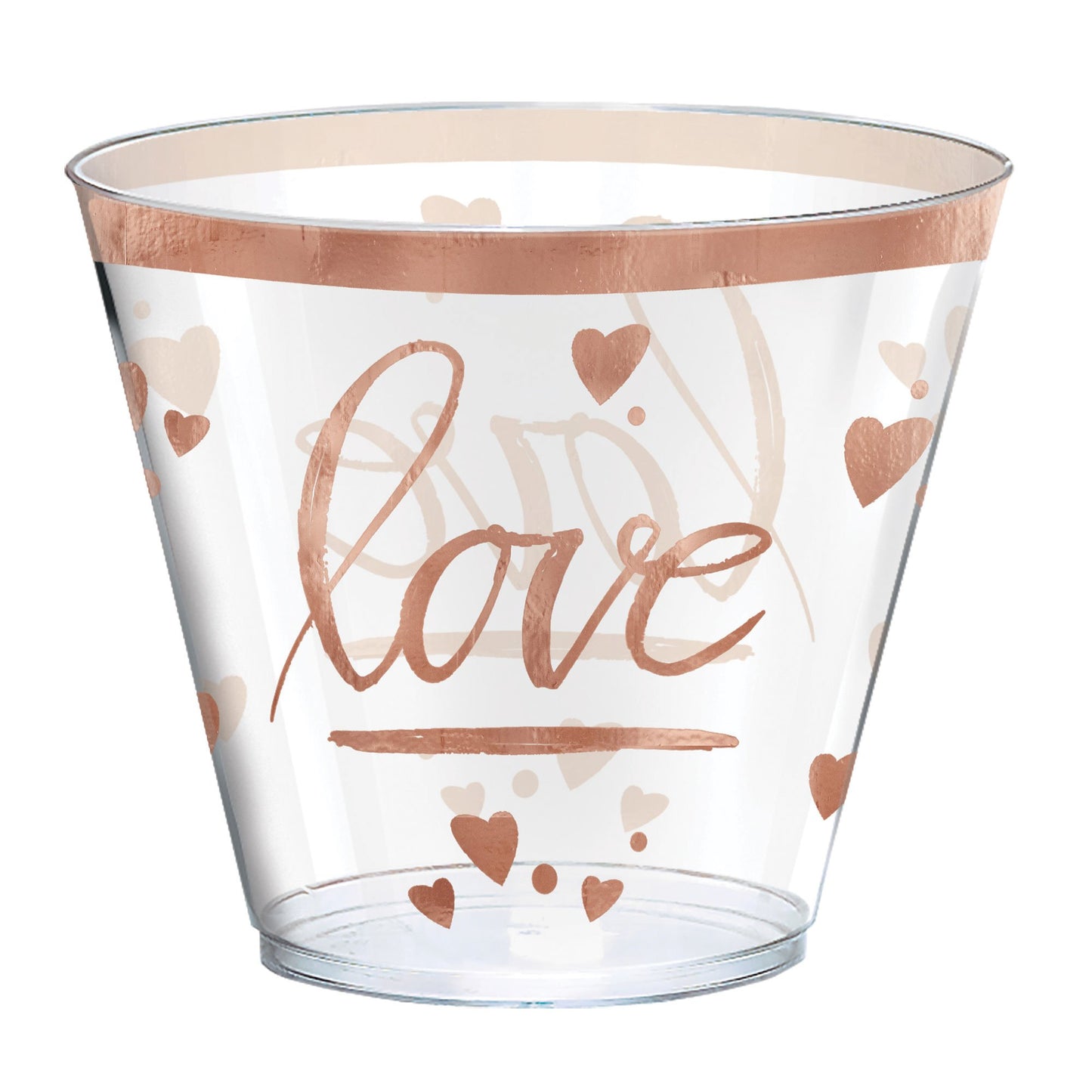 Navy Bride Plastic Tumblers Love Hot Stamped